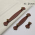 JAYA Nordic Brown Black Leather Strap Cabinet Pull Handles Antique Bronze Knobs for Wardrobe Drawers