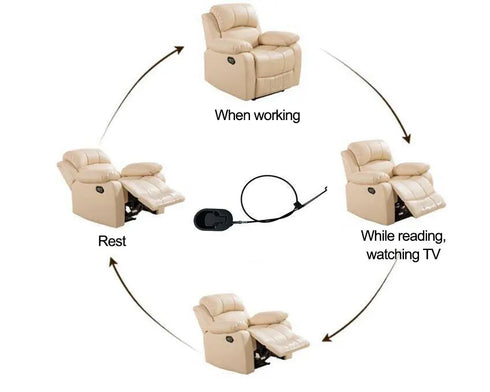 Sofa Chair Couch Recliner Handle with Cable Universal Recliner Replacement Parts Release Lever Pull Handle Metal Bedroom Dresser