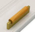 JAYA Modern Solid Wood Cabinet Pull Handles with Black Metal Base Drawer Pulls for Kitchen Wardrobe Cupboard Furniture