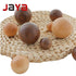 JAYA Natural Wooden Round Ball Cabinet Knobs in Multiple Sizes for Drawers Wardrobes Dressers and Cupboards