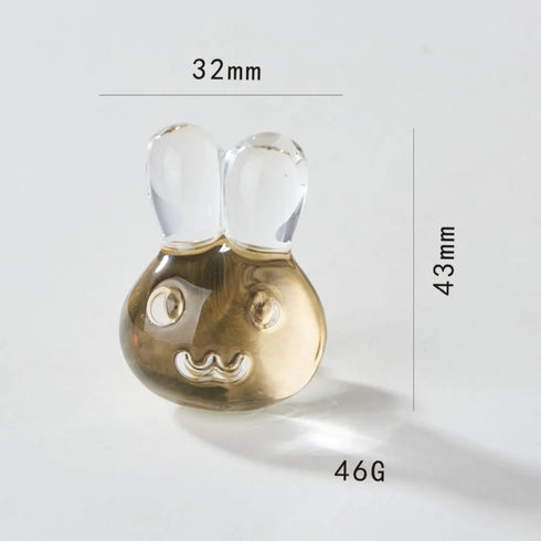 JAYA Transparent Champagne Crystal Cabinet Knobs with Brass Base Decorative Drawer Pulls for Wardrobe and Dresser