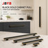 JAYA JY-BGP01 Modern Black Gold Long Flat Bar Cabinet Pull Handles for Kitchen Drawers Wardrobes and Furniture
