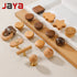 JAYA High Quality Wholesale Wooden Round Cabinet Knob with Vintage and Unique Cloud Flower Shape Door Knob