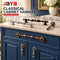 JAYA Classical Zinc Alloy Cabinet Handles Antique Brass Decorative Drawer Pulls Retro Pendant Knobs for Kitchen Bedroom