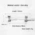JAYA Durable Decorative Handle Hardware Acrylic Serving Tray Handles Silver Clear Acrylic Tray Handle