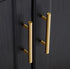 JAYA Brushed Brass Finish T-Bar Cabinet Pull Handles Smooth Round Gold Drawer Knobs for Kitchen Cupboard Wardrobe Furniture