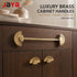 JAYA Luxury Golden Brass Cabinet Handles and Knobs Fan-Shaped Drawer Pulls for Cupboard Wardrobe Furniture