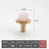 JAYA Nordic Natural Stone Ball Cabinet Knobs with Brass Base Single Hole Drawer Pulls for Dresser Wardrobe Shoe Cabinet