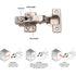 JAYA 110 Degree 3D Adjustable Soft Close Self Closing Concealed Cabinet Hinge 35mm Cup Kitchen Furniture Hardware