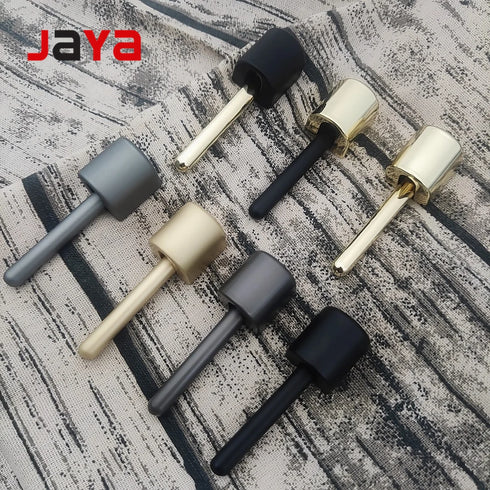 JAYA Modern Minimalist Zinc Alloy L-Shaped Single-Hole Cabinet Handles Black Gray Gold Drawer Pulls
