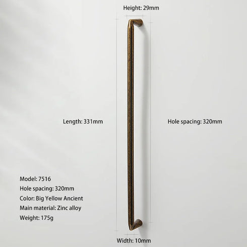 JAYA Retro Zinc Alloy Wardrobe Door Handle Modern Light Luxury Simple Bronze Single-hole Drawer Cabinet Wine