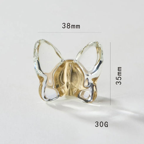 JAYA Transparent Champagne Crystal Cabinet Knobs with Brass Base Decorative Drawer Pulls for Wardrobe and Dresser
