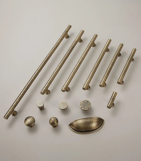 JAYA Modern Solid Brass Hammered Furniture Handles Knobs Eco-Friendly Durable Bronze Brass Furniture Handle Knobs