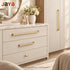 JAYA Brushed Gold Brass Cabinet Handles Modern Round Wardrobe Drawer Pulls and Knobs