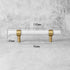 JAYA Luxury Marble and Brass Cabinet Handles Green White T Bar Pulls Knobs for Kitchen Cabinets Drawers and Wardrobes