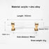 JAYA Durable Decorative Handle Hardware Acrylic Serving Tray Handles Silver Clear Acrylic Tray Handle