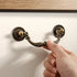 JAYA Antique Metal Drop Bail Cabinet Pull Handles Vintage Brass Finish for Kitchen Drawer Dresser Wardrobe Furniture