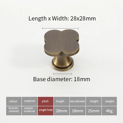 JAYA Antique Bronze Solid Brass Cabinet Handles Wardrobe Pull Cupboard Door Knob Kitchen Accessories Retro Furniture Hardware