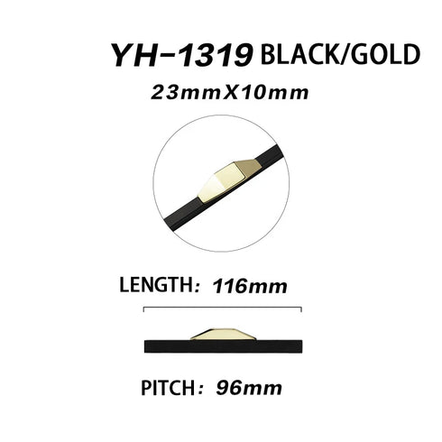 JAYA JY-TCP01 Modern Two-Tone Long Cabinet Pull Handle with Faceted Center Grip for Kitchen Drawer Wardrobe Sliding Door