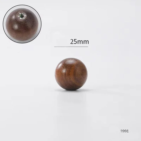 JAYA Natural Wooden Round Ball Cabinet Knobs in Multiple Sizes for Drawers Wardrobes Dressers and Cupboards