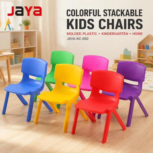 JAYA Meida MD-SLY01 Modern Light Green Plastic Durable Non-Tilting Button Seat Recliner Kids Chair Living Room Kindergarten Use