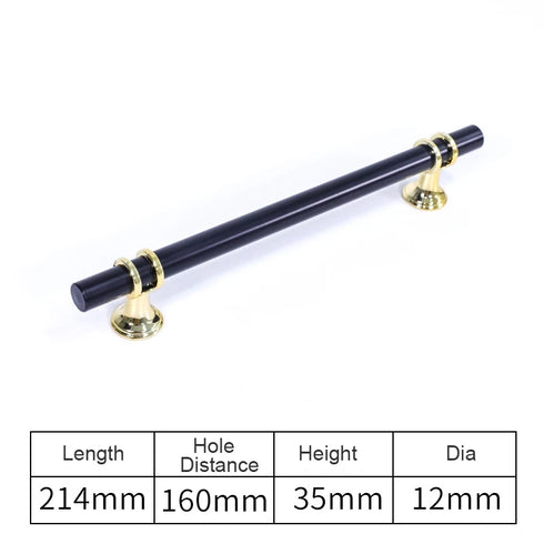 JAYA Luxury Gold T Bar Pull Handle Single Hole Cabinet Knob for Hotel Wardrobe Closet Door Drawer Cupboard Furniture Hardware
