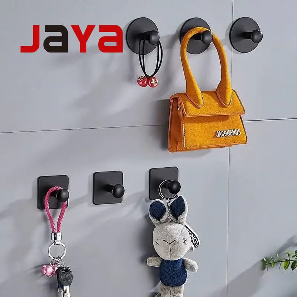 JAYA 2024 High Quality Wall Mounted Hooks for Hanging Bags Clothes Single Hooks No Punching Hook for Bathroom