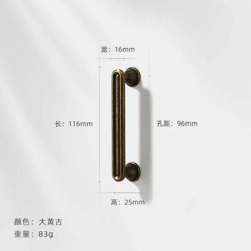 JAYA 2024 Modern Luxury Simple Antique Bronze Color Retro Single Hole Drawer Cabinet Handle Door Handle Door Knobs