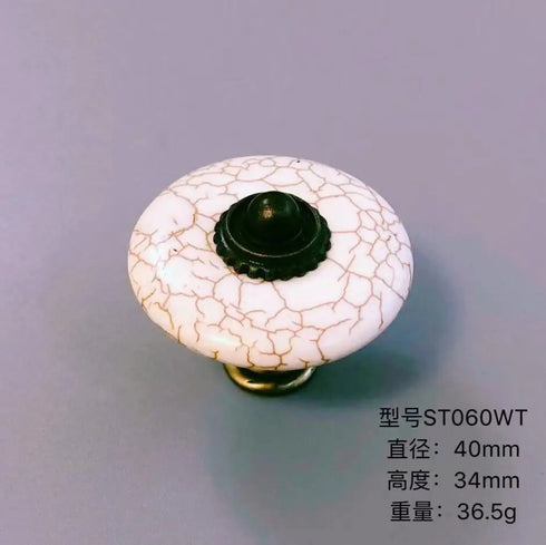 JAYA 2025 Modern Luxury Simple Antique Blue Color Retro Single Hole Zinc Alloy& Synthetic Turquoise Drawer Cabinet Handle Knobs