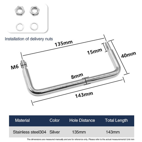 JAYA 304 Stainless Steel Industrial Handle Carbon Steel Distribution Box Equipment External Screw Handle Handle External Screw