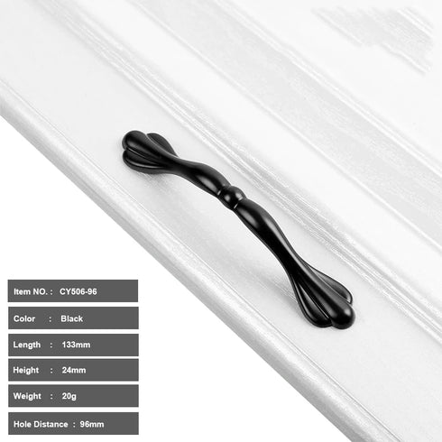 JAYA Aluminium Alloy Pulls Furniture Hardware Kitchen Cabinet Cupboard Dresser Wardrobe Drawer Door Black Modern Pull Handles
