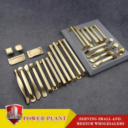JAYA Aluminum Alloy Handle Wardrobe Cabinet Drawer Furniture Hardware Door Handle Cabinet Door Golden Handle