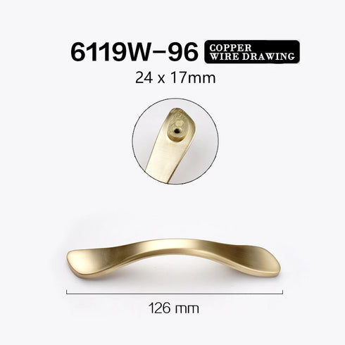 JAYA Aluminum Alloy Handle Wardrobe Cabinet Drawer Furniture Hardware Door Handle Cabinet Door Golden Handle