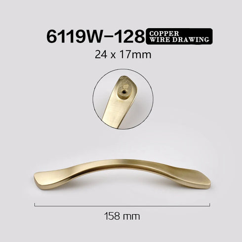 JAYA Aluminum Alloy Handle Wardrobe Cabinet Drawer Furniture Hardware Door Handle Cabinet Door Golden Handle