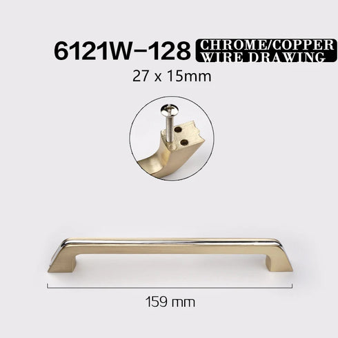 JAYA Aluminum Alloy Handle Wardrobe Cabinet Drawer Furniture Hardware Door Handle Cabinet Door Golden Handle