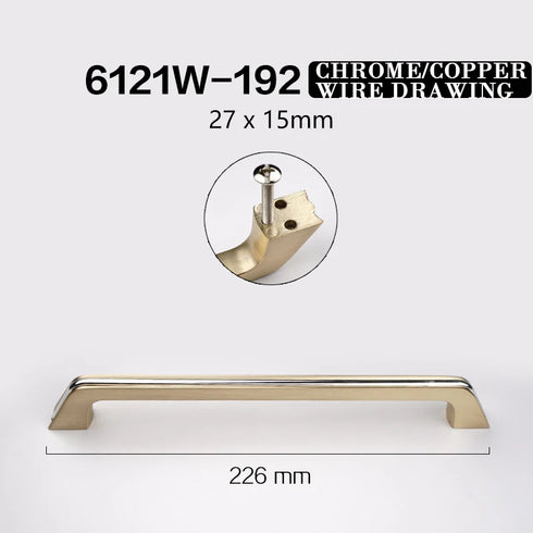JAYA Aluminum Alloy Handle Wardrobe Cabinet Drawer Furniture Hardware Door Handle Cabinet Door Golden Handle