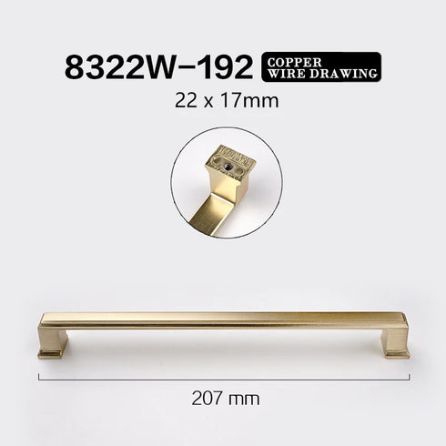 JAYA Aluminum Alloy Handle Wardrobe Cabinet Drawer Furniture Hardware Door Handle Cabinet Door Golden Handle