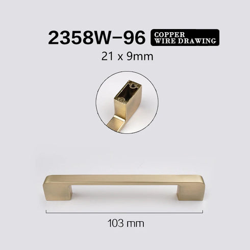 JAYA Aluminum Alloy Handle Wardrobe Cabinet Drawer Furniture Hardware Door Handle Cabinet Door Golden Handle