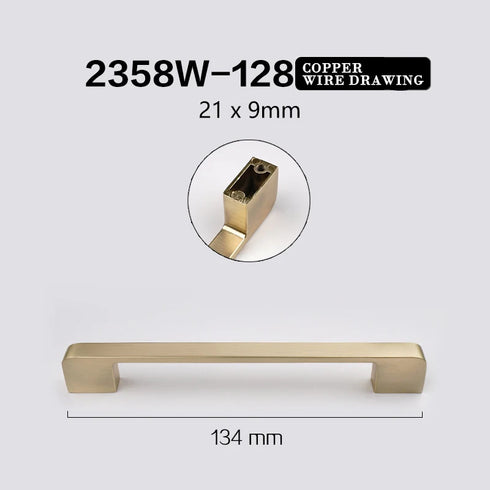 JAYA Aluminum Alloy Handle Wardrobe Cabinet Drawer Furniture Hardware Door Handle Cabinet Door Golden Handle
