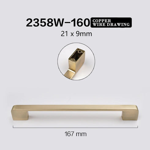 JAYA Aluminum Alloy Handle Wardrobe Cabinet Drawer Furniture Hardware Door Handle Cabinet Door Golden Handle