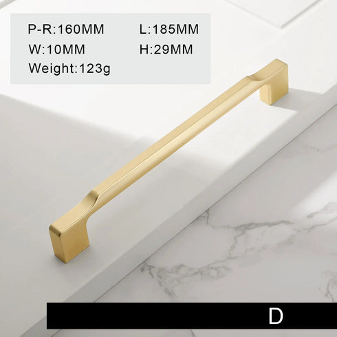 JAYA American light luxury handle golden simple cabinet door Nordic bathroom cabinet handle
