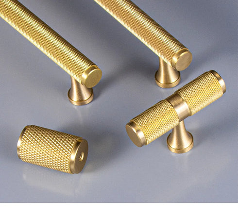 JAYA Brass Solid Furniture Cabinet Door with Brushed Lacquered Brass Pull Luxury Brass Door Gold Mid Century Modern Door Handle