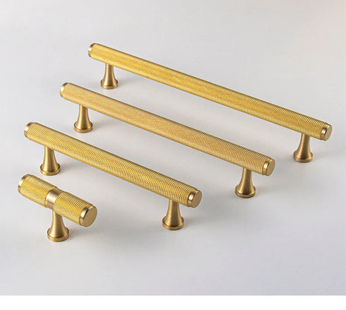 JAYA Brass Solid Furniture Cabinet Door with Brushed Lacquered Brass Pull Luxury Brass Door Gold Mid Century Modern Door Handle