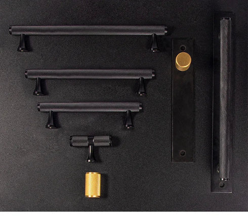 JAYA Brass Solid Furniture Cabinet Door with Brushed Lacquered Brass Pull Luxury Brass Door Gold Mid Century Modern Door Handle