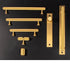 JAYA Brass Solid Furniture Cabinet Door with Brushed Lacquered Brass Pull Luxury Brass Door Gold Mid Century Modern Door Handle