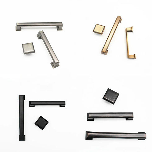 JAYA Brushed Zinc Alloy Pull Handle Luxury Solid Brass Knuckle Set for Kitchen Cabinets Bathroom Storage Antique Door Handles