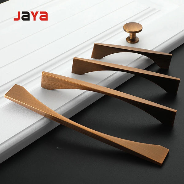 JAYA Cabinet knurled branch  creative kitchen handle handle zinc alloy modern bronze solid  handle
