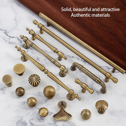 JAYA Furniture Cabinet Pulls with Copper Knurled Wardrobe Gold  Drawer Knobs Furniture Retro Vintage Door Antique Cabinet Knob