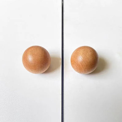 JAYA Furniture Handle Door Drawer Wood Knobs Round Wooden Drawer Furniture Cabinet Furniture Door Handle