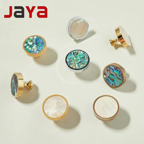 JAYA High Quality Shells Cabinet Knobs Drawer Knobs Brass Furniture Door Handle for Kitchen Living Room Handle Knobs